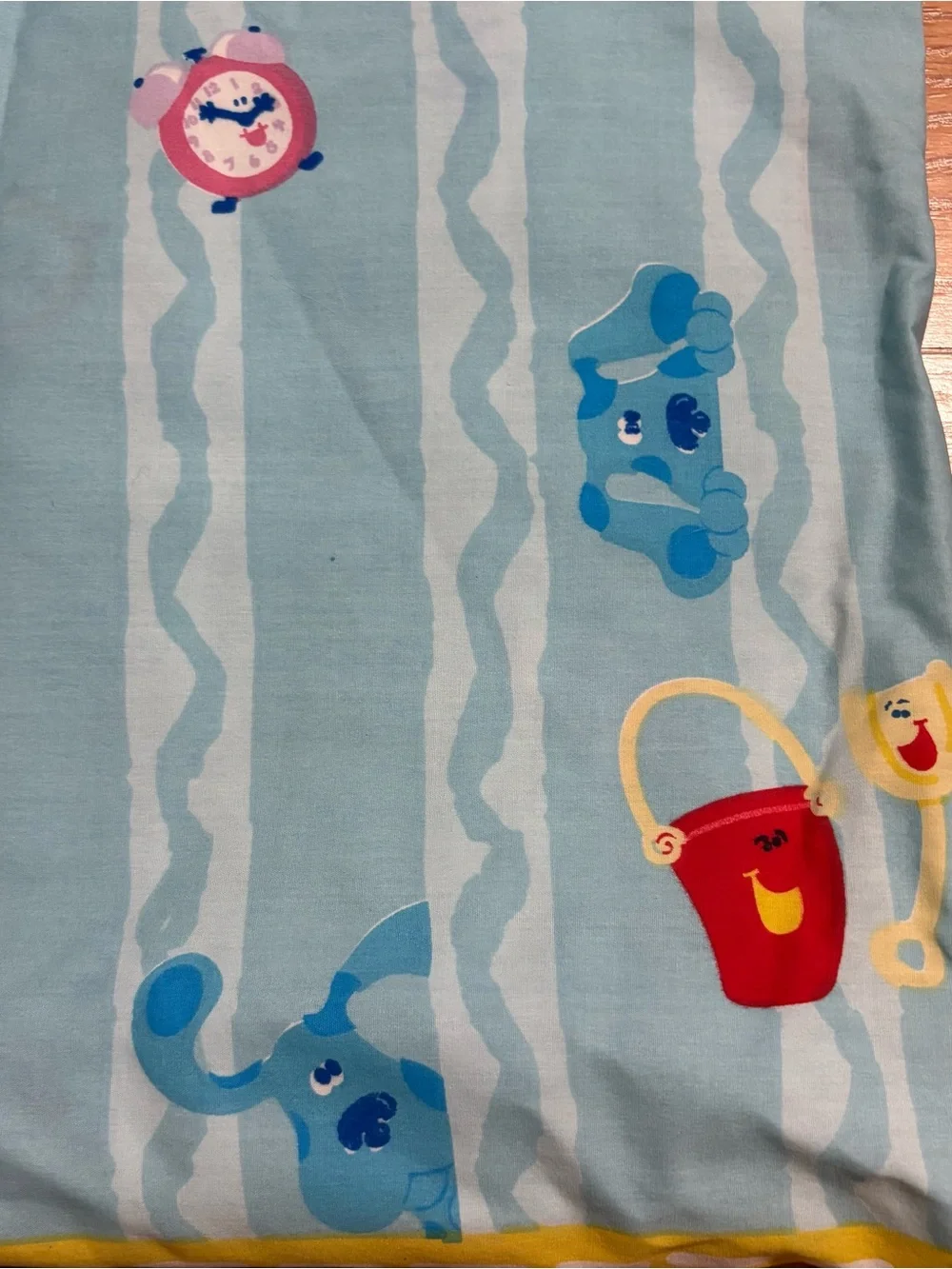Vintage 1990s Blues Clues Twin Flat Sheet Dan River Nickelodeon Childrens Bed